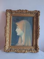 Antiek portret van een vrouw, J. Henner, Antiek en Kunst, Ophalen of Verzenden