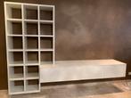 Wandkast dressoir wit met boekenkast, Ophalen, Gebruikt, 25 tot 50 cm, 200 cm of meer