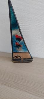 Kunst zeilboot Glas-Brons ca. 35x15 cm, Antiek en Kunst, Ophalen