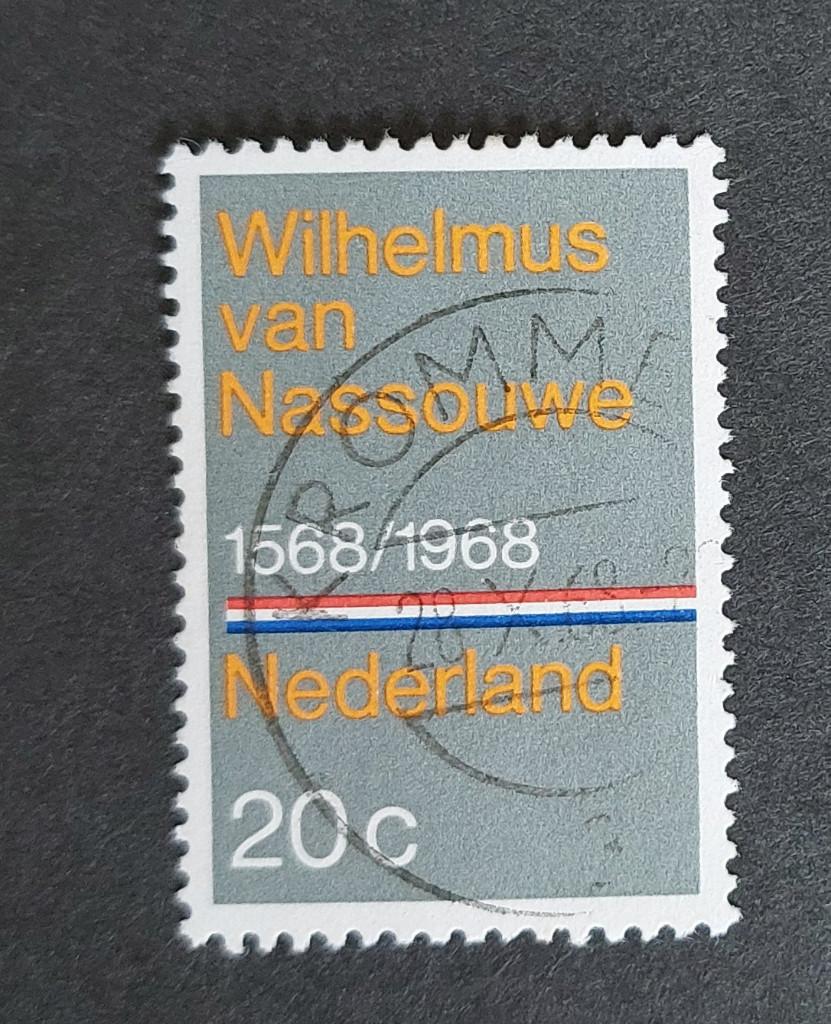 nvph 908 gestempeld 400jr Wilhelmus 1968, Postzegels en Munten, Postzegels | Nederland, Verzenden, Na 1940, Gestempeld