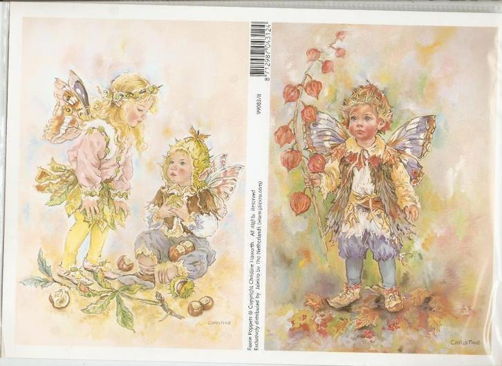 B37 knipvel faerie poppies 99083/8, Hobby en Vrije tijd, Kaarten | Zelf maken, Nieuw, Knipvel, Fantasie, Ophalen of Verzenden