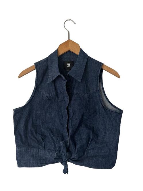 Gstar top M, Kleding | Dames, Tops, Zo goed als nieuw, Maat 38/40 (M), Blauw, Korte mouw, Ophalen of Verzenden