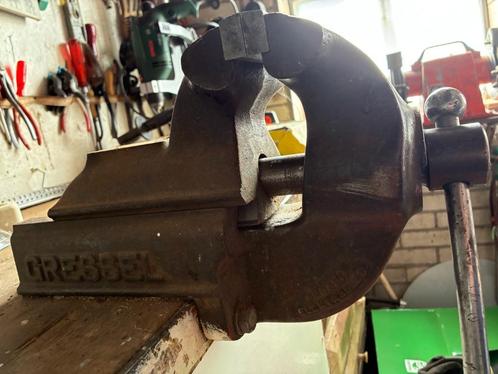 Stevige Gressel bankschroef bekken 125 mm, Doe-het-zelf en Verbouw, Werkbanken, Gebruikt, Minder dan 70 cm, Bankschroef, Ophalen