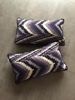 kussenhoes paars zwart 2 stuks, Ophalen of Verzenden, Zo goed als nieuw, Paars, Rechthoekig