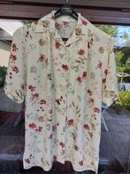 gebloemde blouse Buccini, mt. 44, korte mouw, lengte 78 cm, Overige kleuren, Maat 42/44 (L), Ophalen of Verzenden, Zo goed als nieuw