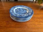 Staffordshire Liberty Blue gebaksbordjes vintage 6 stuks, Antiek en Kunst, Ophalen of Verzenden