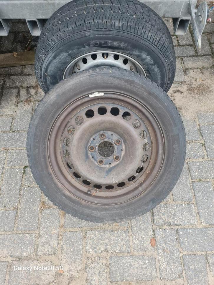 5x112 16 inch velgen met versleten winterbanden, Auto-onderdelen, Besturing, Ophalen