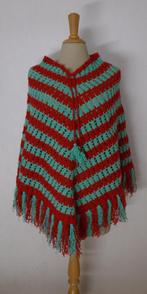 Handmade gehaakte fleurige poncho! M, Verzenden, Zo goed als nieuw, Maat 38/40 (M), Groen