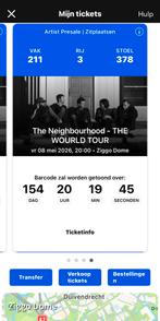 2x The neighbourhood naast elkaar, Tickets en Kaartjes, Concerten | Pop, Twee personen, Mei