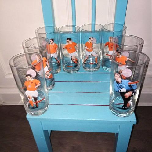 Coca cola glazen met Nederlandse voetballers 9 stuks, Verzamelen, Glas en Borrelglaasjes, Gebruikt, Overige typen, Ophalen