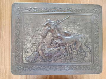 Vintage blik Jachttafereel beschikbaar voor biedingen