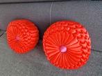 2x traditioneel Chinese handmade satijnen sierkussens, nieuw, Ophalen of Verzenden, Nieuw, Rood, Rond