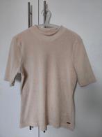 Rib mock neck tee, Revelation L, Kleding | Dames, Tops, Maat 38/40 (M), Beige, Ophalen of Verzenden, Zo goed als nieuw