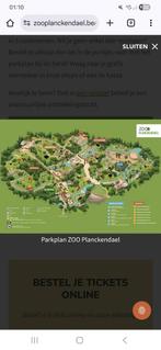 Dierentuinkaartjes zoo plackendael mechelen belgie, Tickets en Kaartjes, Twee personen, Ticket of Toegangskaart