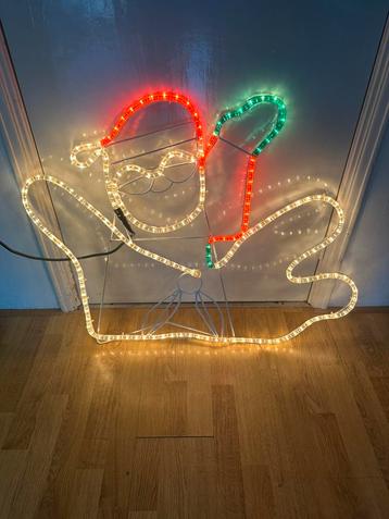 Kerstmis kerstman op slee lichtslang groot beschikbaar voor biedingen