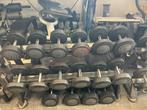 Technogym dumbbells 20-34 kg incl rek gewichten, Sport en Fitness, Fitnessmaterialen, Ophalen, Dumbbell, Met rek, 20-34 kg