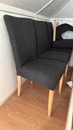 Vier stuks eetkamer stoelen antraciet., Huis en Inrichting, Stoelen, Ophalen