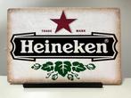 Heineken bier metalen reclamebord (Old Look), Verzamelen, Biermerken, Ophalen of Verzenden, Nieuw, Reclamebord, Plaat of Schild