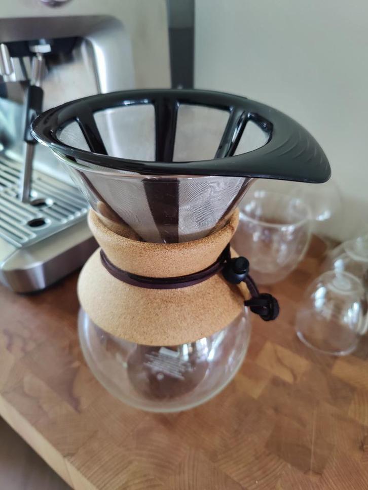 Bodum cafetière - pour over - permanent filter, Witgoed en Apparatuur, Koffiezetapparaten, Zo goed als nieuw, Overige modellen