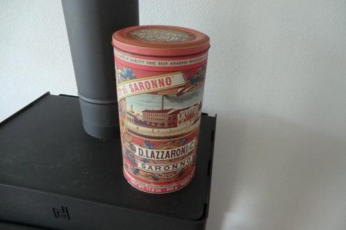 metalen blik met deksel - D. Lazzaroni & C., Saronno Milan, Verzamelen, Blikken, Gebruikt, Ophalen of Verzenden