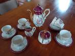 Vintage kinderservies - wit/paars/goud - puntgaaf/compleet, Ophalen