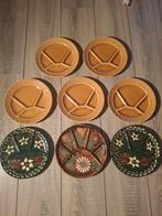 Vintage Aardewerk 7 gourmetborden uit Frankrijk, Ophalen