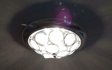 Exclusieve LED plafondlamp met chroom en kristal beschikbaar voor biedingen