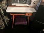Ouderwetse Kaptafel met Spiegel, Huis en Inrichting, Tafels | Kaptafels, Ophalen, Gebruikt, 100 tot 150 cm, 50 tot 100 cm