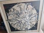 Zeefdruk kees hauwert 1972, Ophalen of Verzenden, Zo goed als nieuw, Schilderij, 50 tot 75 cm