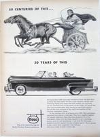 6 vintage advertenties reclames Esso petroleum 1950, Verzamelen, Merken en Reclamevoorwerpen, Verzenden, Gebruikt, Reclamebord