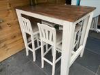 Hoge bartafel buiten, Huis en Inrichting, Ophalen, Gebruikt, Inclusief barstoelen