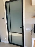 Binnendeur (hout) met melkglas, Deurkozijn, Zo goed als nieuw, Hout, Ophalen