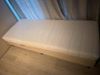 Boxspring met matras - 80x200 cm, Huis en Inrichting, Ophalen, Eenpersoons, Beige, Zo goed als nieuw