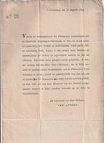 Vouwbrief Gouverneur van Leyden 1814 veldwachter politie, Verzenden