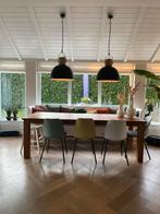 Grote zwarte industriële hanglamp eetkamer tafel 2x, Huis en Inrichting, Ophalen, Zo goed als nieuw, Hout