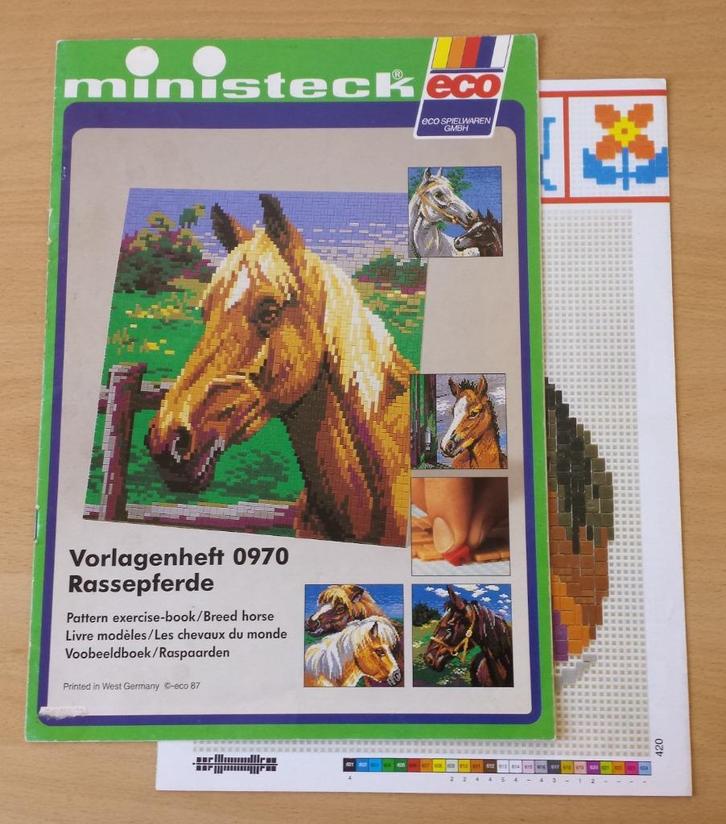 Ministeck - Voorbeeldboekje 0970 Raspaarden - 1987, Hobby en Vrije tijd, Ministeck, Gebruikt, Voorbeeldboek, Ophalen of Verzenden