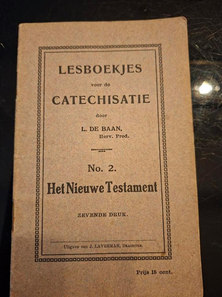Oud Catechisatie Lesboekje - L. De Baan, Boeken, Godsdienst en Theologie, Gelezen, Christendom | Protestants, Ophalen of Verzenden