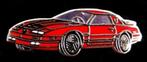 Pontiac Transam pin- rood emaille, Verzenden, Nieuw, Transport, Speldje of Pin