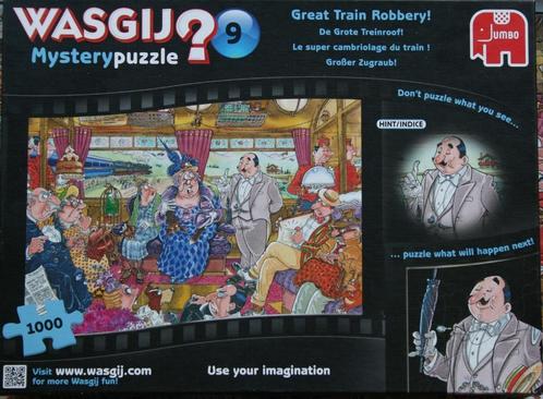 Wasgij puzzel Mystery nr. 9. De grote treinroof 1000 stukjes, Hobby en Vrije tijd, Denksport en Puzzels, Zo goed als nieuw, Legpuzzel