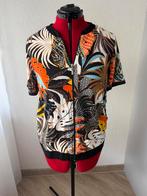 Damesvest met rits. Kleurrijk met korte mouwen, Ophalen of Verzenden, Zo goed als nieuw, Maat 46/48 (XL) of groter, Overige kleuren