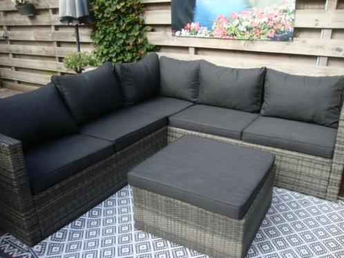 WAKEFIELD loungseset in nieuwstaat met antraciet kussens, Tuin en Terras, Tuinsets en Loungesets, Zo goed als nieuw, Loungeset