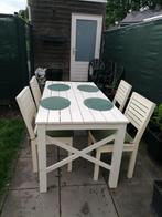 Jan de Bouvrie eettafel tuinset, Tuin en Terras, Tuinsets en Loungesets, Ophalen, Gebruikt, Hout, Eettafel