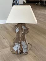 Tafellamp met houten voet en kap, Ophalen, Zo goed als nieuw, Hout, 50 tot 75 cm