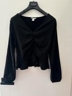 H&M - zwarte top met v-hals | maat M, Maat 38/40 (M), H&M, Zwart, Ophalen of Verzenden