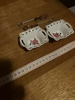 2 porseleinen kaviaar schaaltjes met lepeltjes, Ophalen of Verzenden