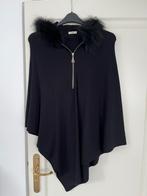Zwarte Poncho met Bontrand & Capuchon, Ophalen of Verzenden, Nieuw