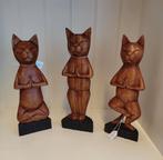 Handgesneden yoga kat - 3 varianten, Antiek en Kunst, Ophalen of Verzenden