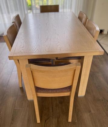 Eettafel met 6 stoelen – uitschuifbaar tot 225 cm beschikbaar voor biedingen