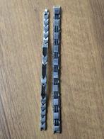 Armbanden van staal (Stainless steel) met zwart, Ophalen of Verzenden, Gebruikt, Overige kleuren, Staal