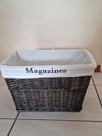 Rieten magazine mand, Ophalen, Gebruikt, Rond, Riet